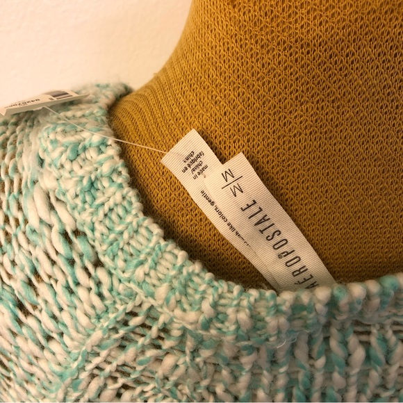 NWT Aeropostale Marled Turquoise Sweater Size М - Picture 7 of 7